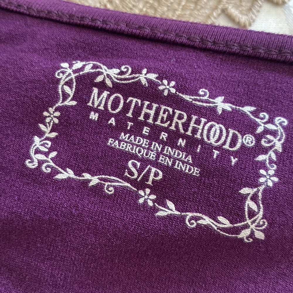 Motherhood Maternity women’s purple nursing dress, bell s/s elastic waist S/P - Picture 7 of 15